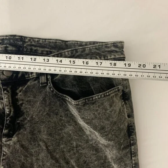 Eileen Fisher Women's Velvet Acid Wash Slim Fit Jeans Charcoal Black Size 18 - Picture 5 of 6